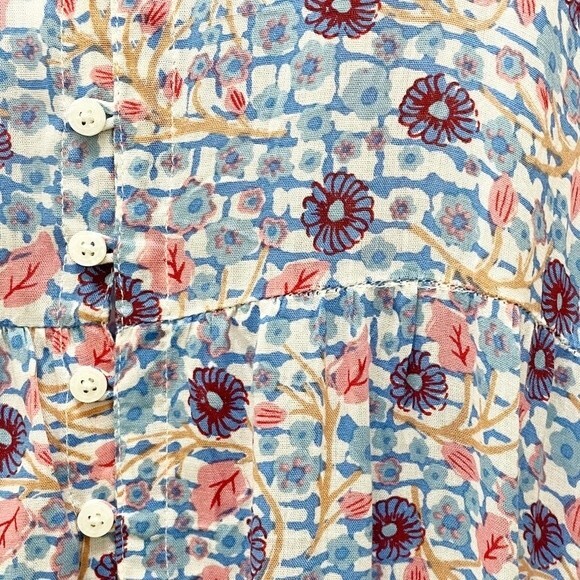 Poupette St. Barth Clara Maxi Dress Blue Bloom Floral Long Women’s Size Medium - Picture 14 of 16